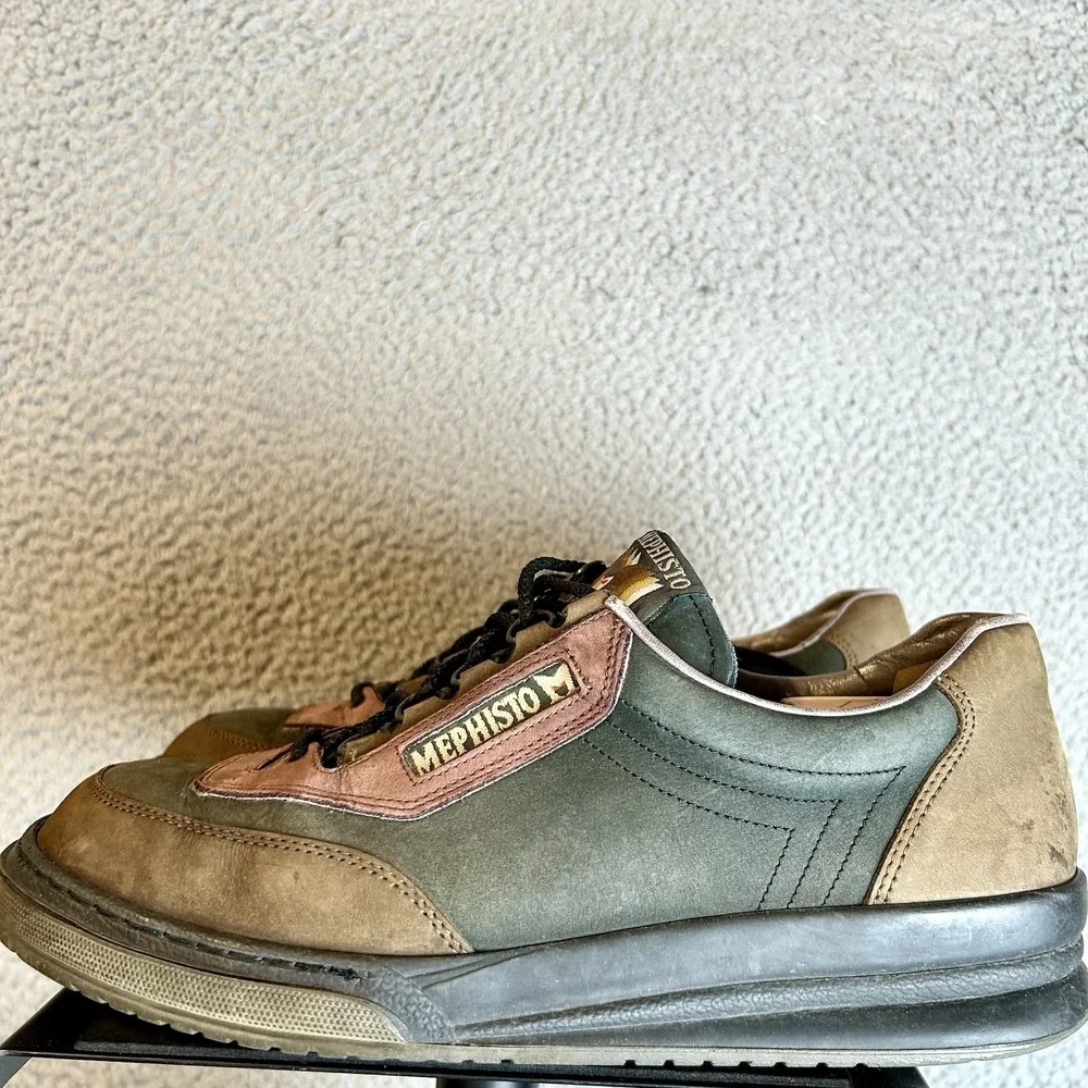 Mephisto Match Brown Leather Comfort Walking Shoes Men's US 9 Made In France